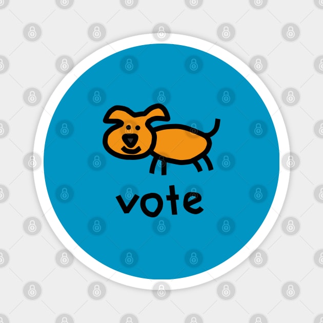 Vote Political Dog Magnet by ellenhenryart